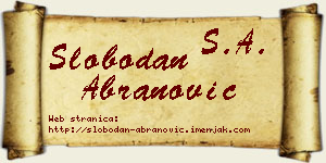 Slobodan Abranović vizit kartica